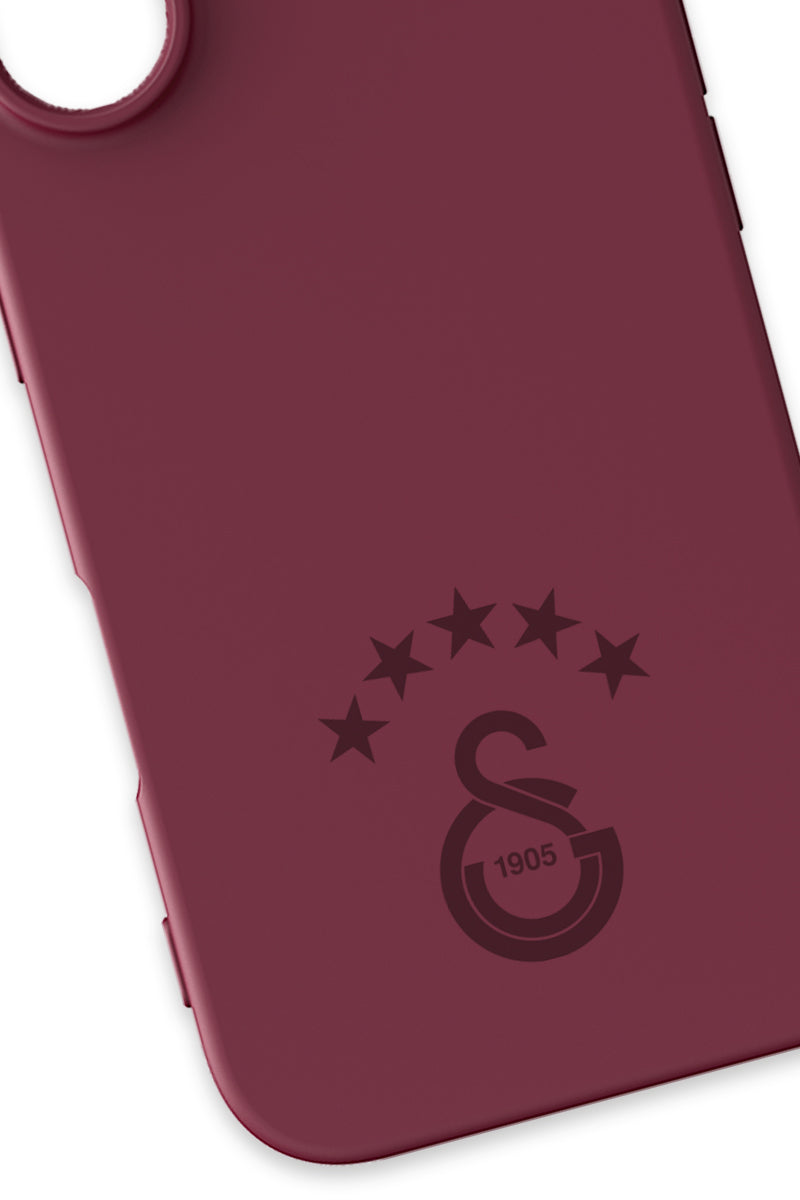 Galatasaray 5 Yıldız Bordo Silikon Telefon Kılıfı