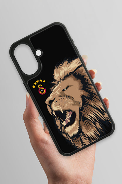 Galatasaray Aslan Gibi Kükre Cam Telefon Kılıfı