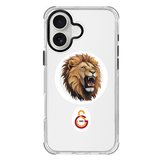 Galatasaray Aslan Kükre Arma Magsafe Şeffaf Telefon Kılıfı