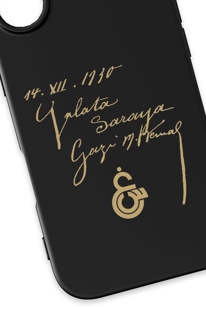 Galatasaray Atatürk İmza Siyah Silikon Telefon Kılıfı