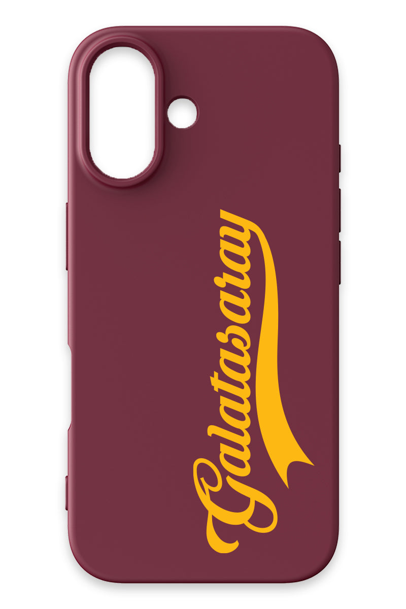 Galatasaray El Yazı Bordo Silikon Telefon Kılıfı