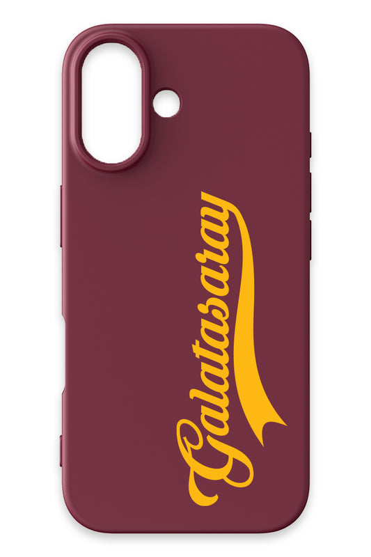Galatasaray El Yazı Bordo Silikon Telefon Kılıfı