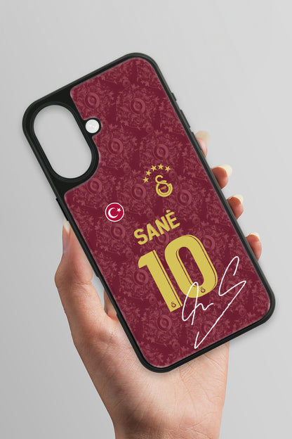 Galatasaray Leroy Sane 3. Forma İmzalı Cam Telefon Kılıfı
