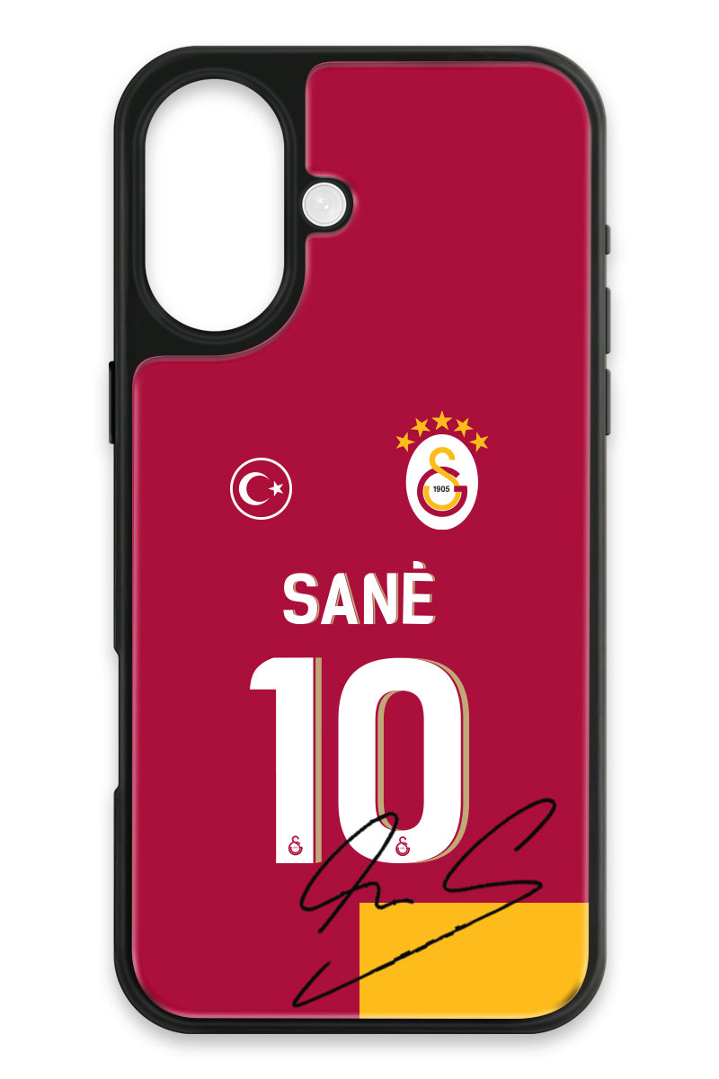 Galatasaray Leroy Sane Parçalı Forma İmzalı Cam Telefon Kılıfı