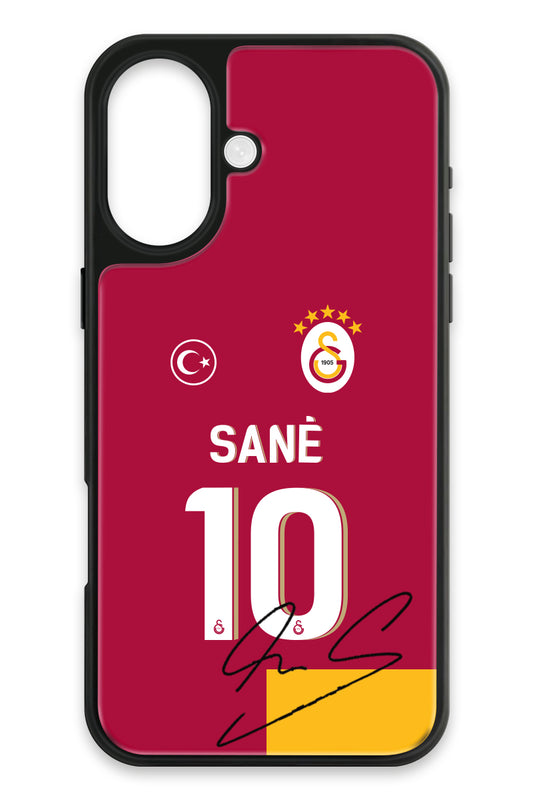 Galatasaray Leroy Sane Parçalı Forma İmzalı Cam Telefon Kılıfı