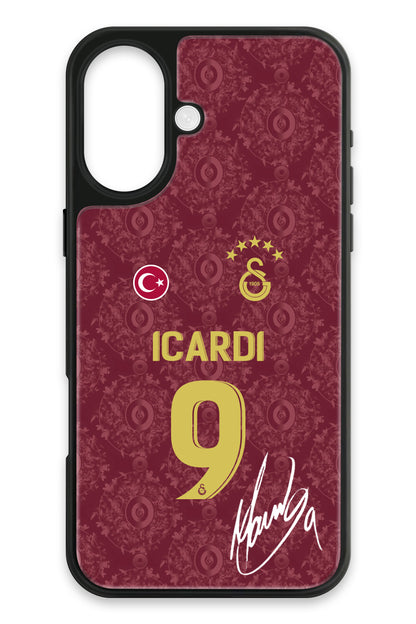 Galatasaray Mauro Icardi 3. Forma İmzalı Cam Telefon Kılıfı