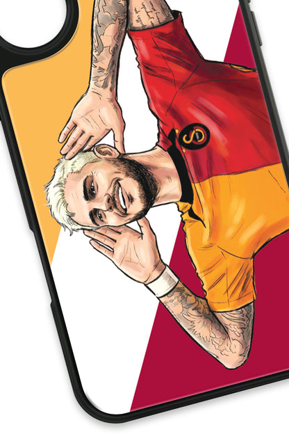 Galatasaray Mauro Icardi Gol Sevinci Cam Telefon Kılıfı