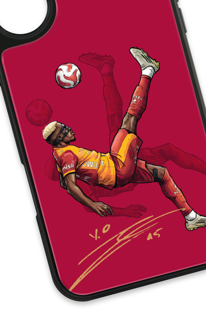 Galatasaray Osimhen Röveşata İmzalı Cam Telefon Kılıfı