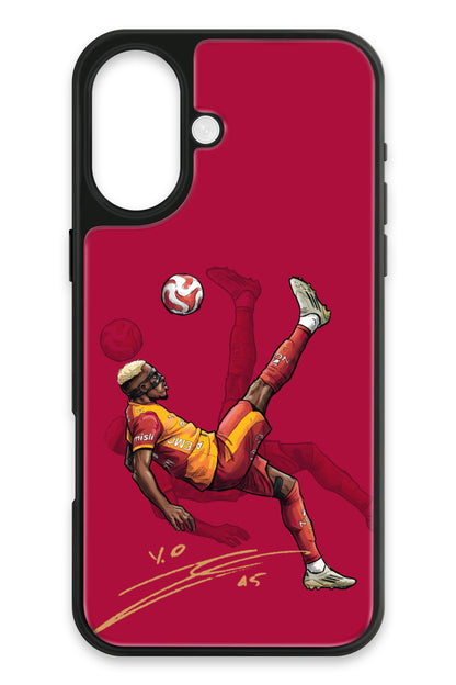 Galatasaray Osimhen Röveşata İmzalı Cam Telefon Kılıfı