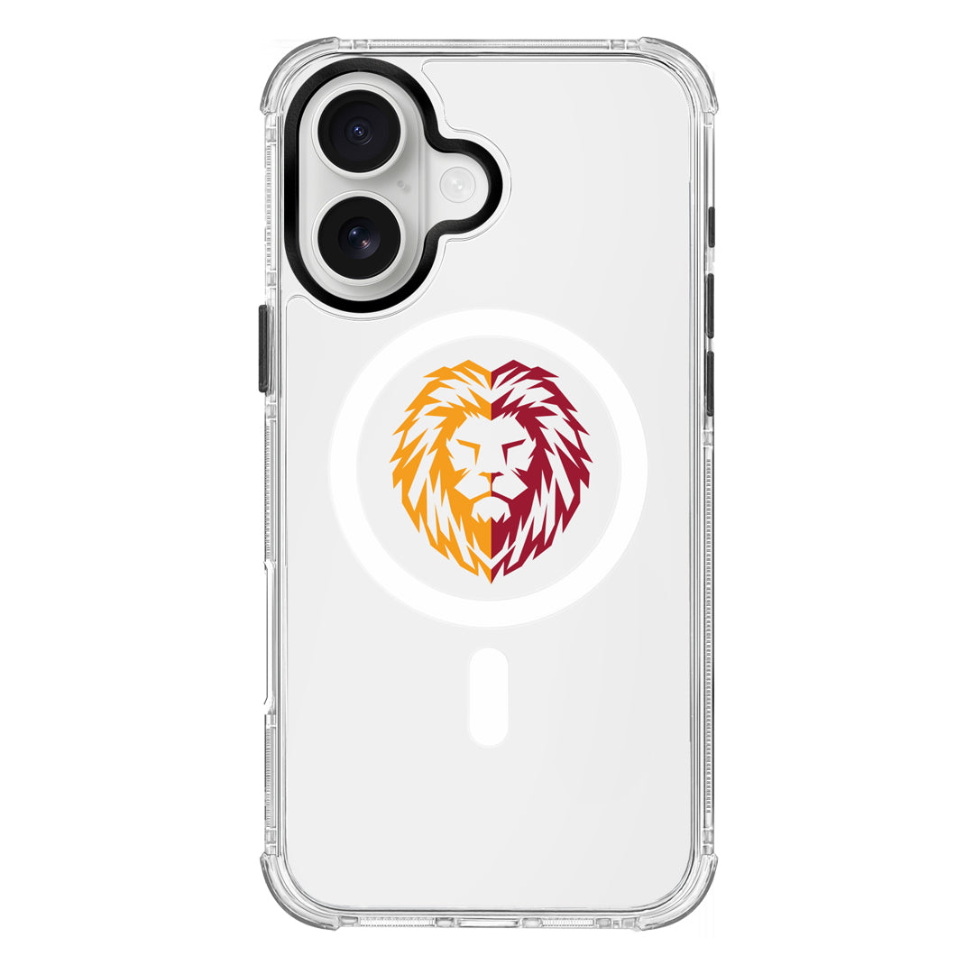 Galatasaray Parçalı Aslan Magsafe Şeffaf Telefon Kılıfı