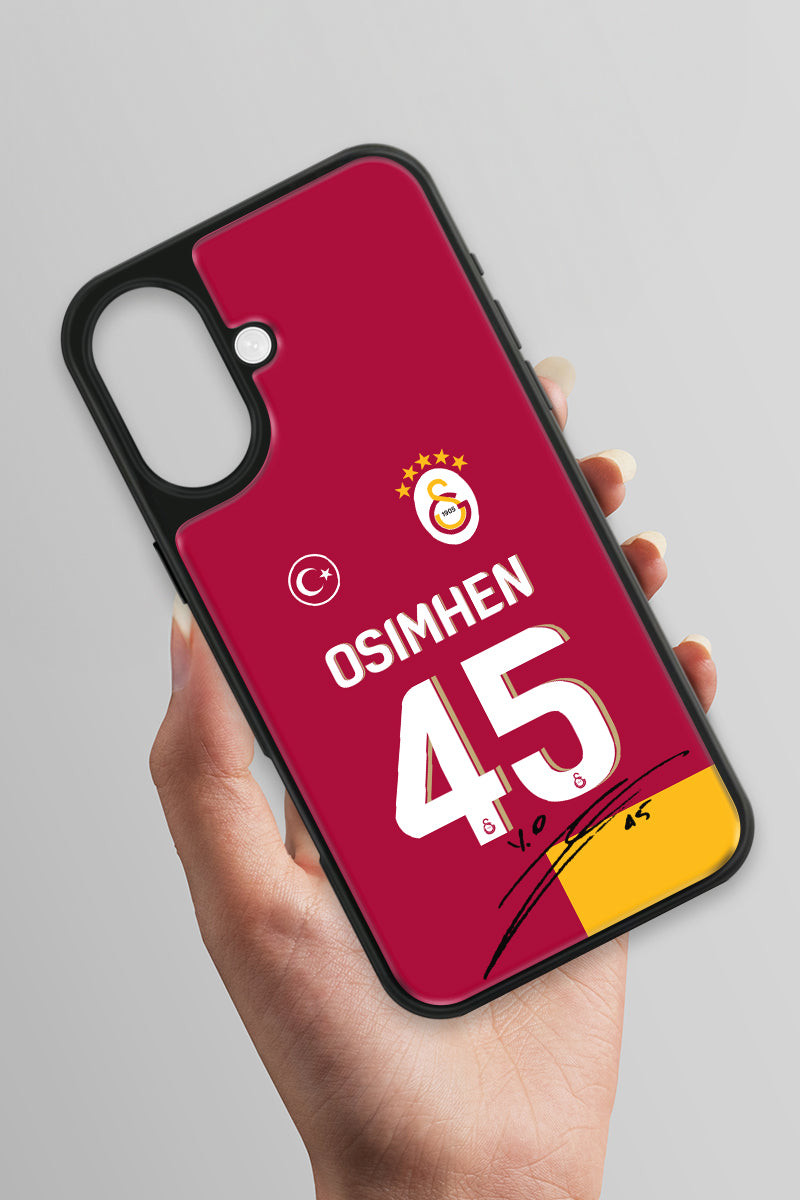 Galatasaray Victor Osimhen Parçalı Forma İmzalı Cam Telefon Kılıfı