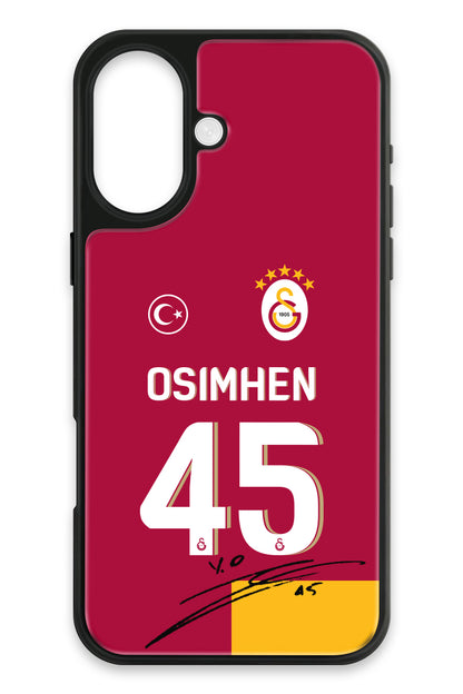 Galatasaray Victor Osimhen Parçalı Forma İmzalı Cam Telefon Kılıfı