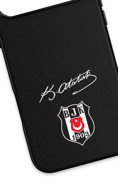 Beşiktaş Arma Atatürk İmza Deri Magsafe Telefon Kılıfı