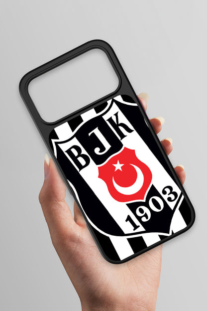 Beşiktaş Büyük Arma Cam Telefon Kılıfı