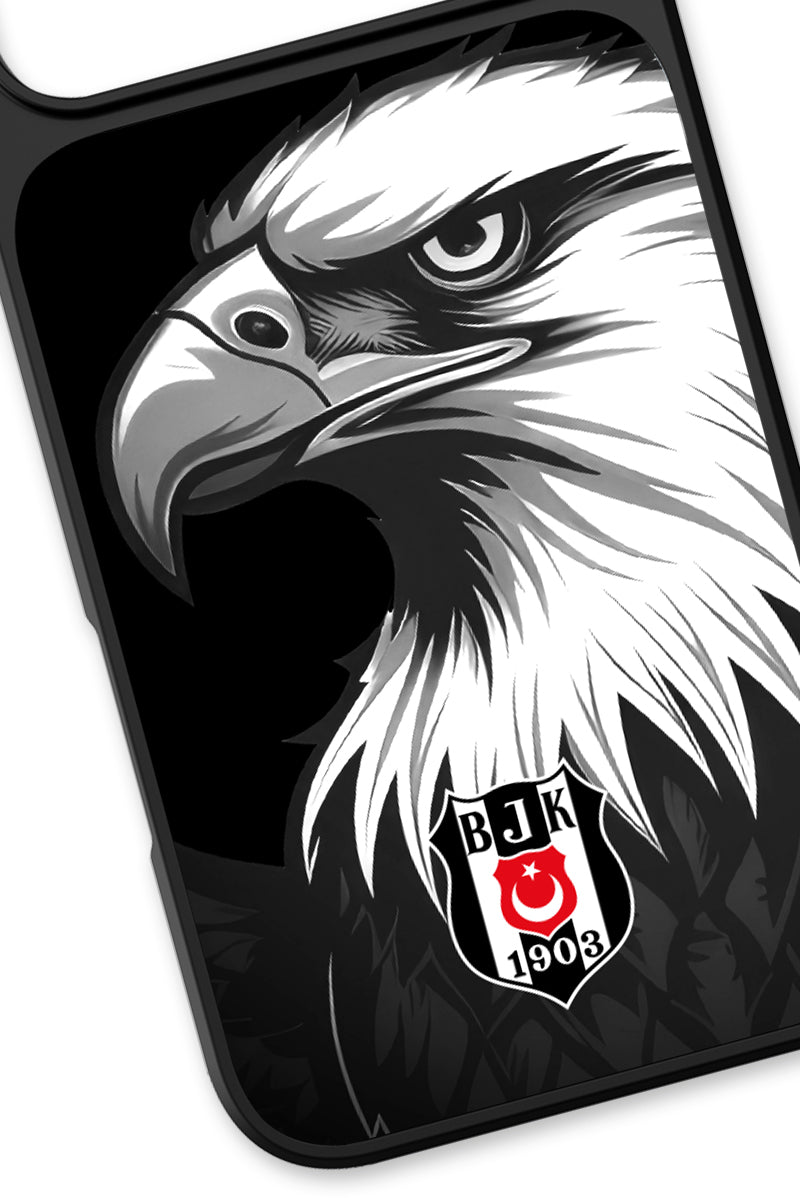 Beşiktaş Büyük Kartal Cam Telefon Kılıfı
