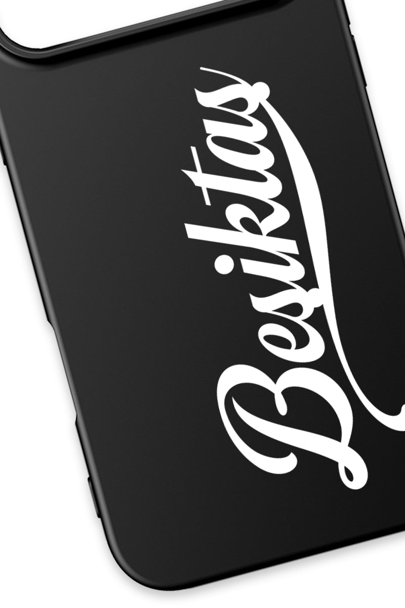 Beşiktaş El Yazılı Siyah Silikon Telefon Kılıfı