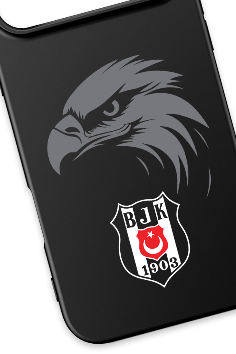 Beşiktaş Kartal Arma Siyah Silikon Telefon Kılıfı