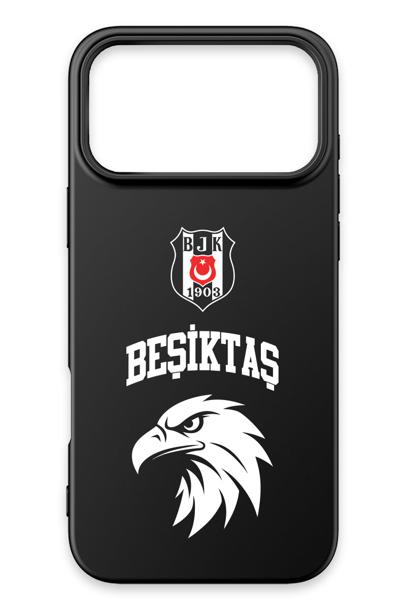 Beşiktaş Kolej Yazı Kartal Siyah Silikon Telefon Kılıfı