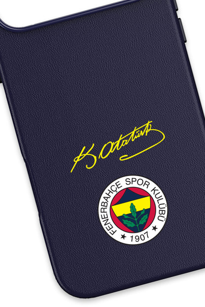 Fenerbahçe Arma Atatürk İmza Deri Magsafe Telefon Kılıfı