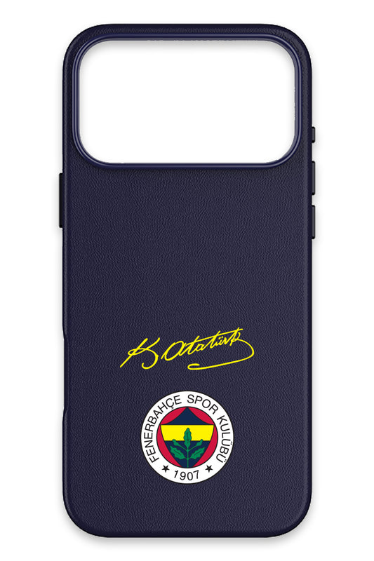 Fenerbahçe Arma Atatürk İmza Deri Magsafe Telefon Kılıfı