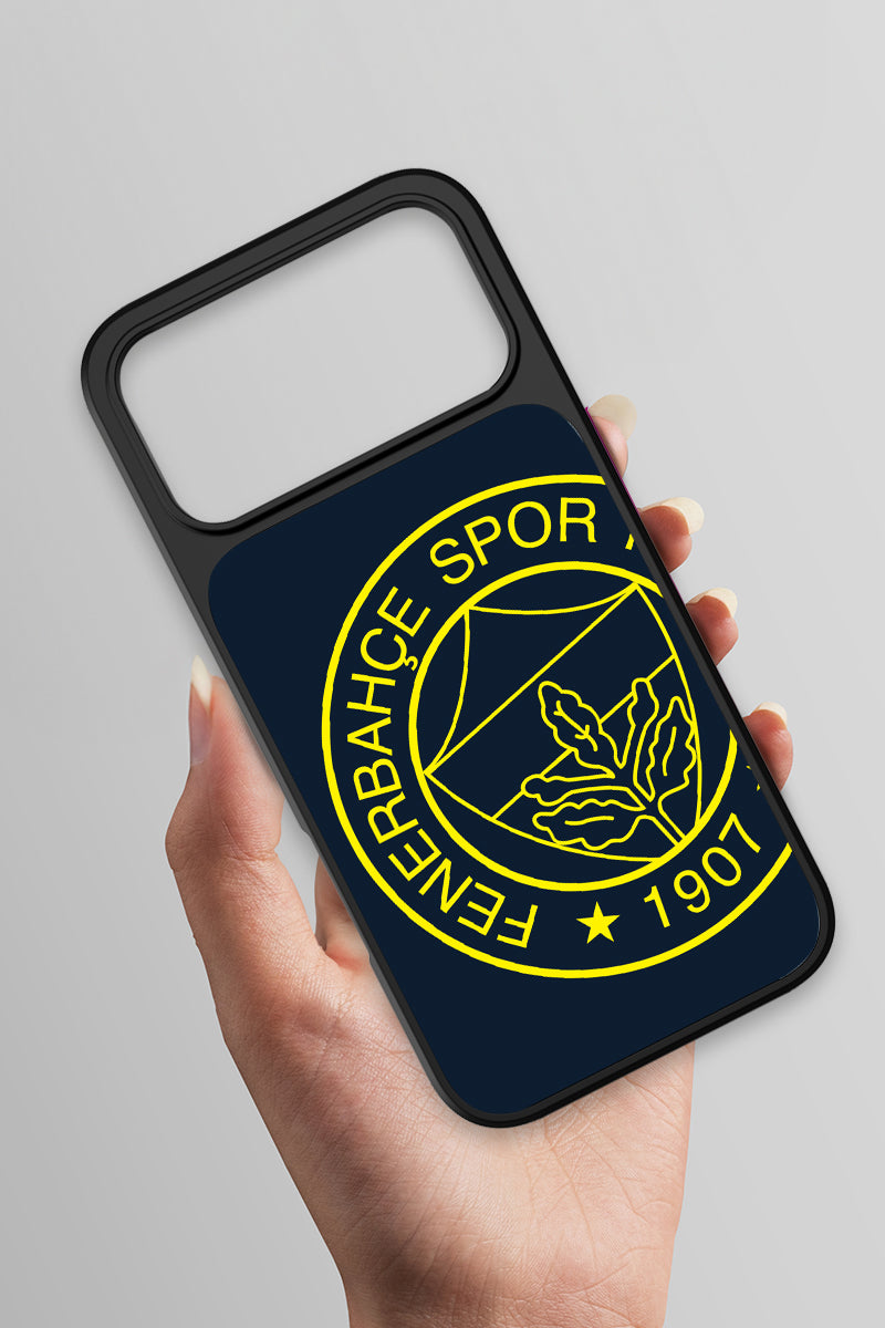 Fenerbahçe Büyük Sarı Arma Cam Telefon Kılıfı
