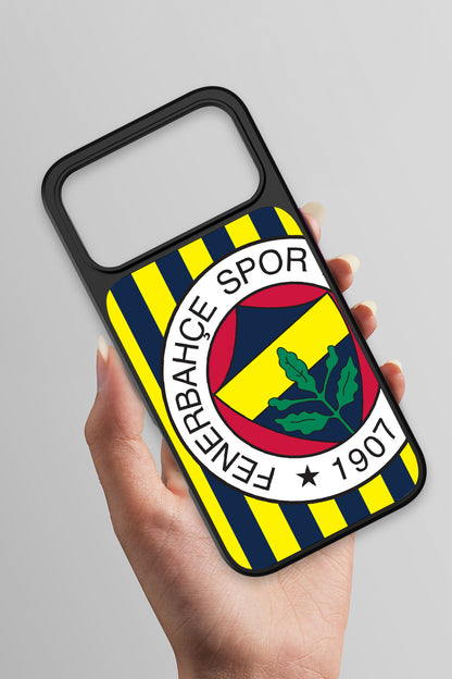 Fenerbahçe Çubuklu Büyük Arma Cam Telefon Kılıfı