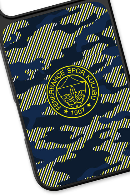 Fenerbahçe Dijital Kamuflaj Cam Telefon Kılıfı