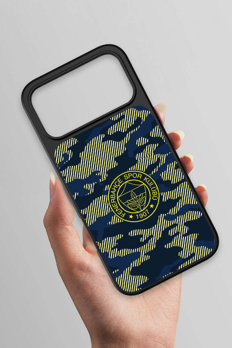 Fenerbahçe Dijital Kamuflaj Cam Telefon Kılıfı