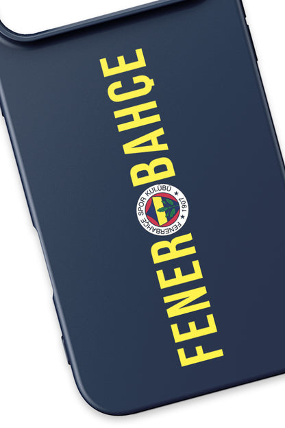Fenerbahçe Dikey Yazı Lacivert Silikon Telefon Kılıfı