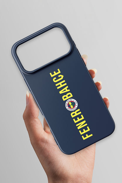 Fenerbahçe Dikey Yazı Lacivert Silikon Telefon Kılıfı