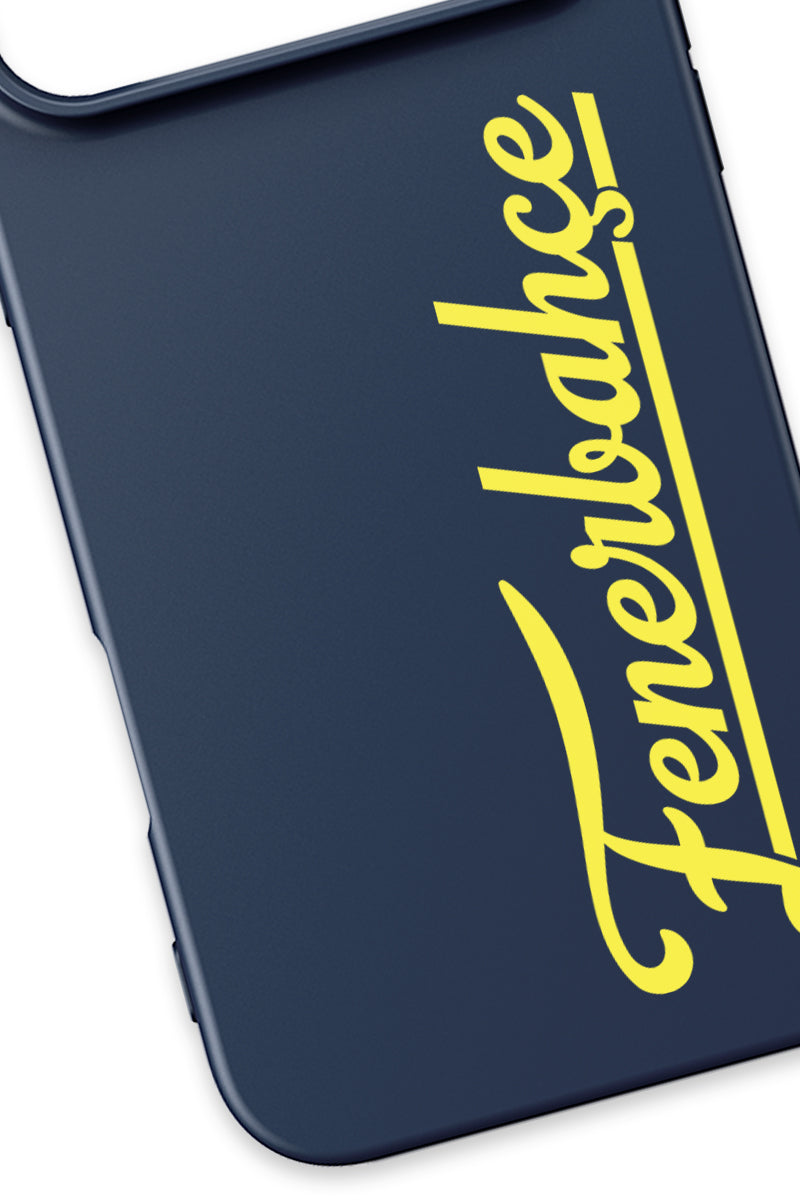Fenerbahçe El Yazı Lacivert Silikon Telefon Kılıfı