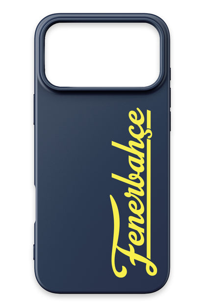 Fenerbahçe El Yazı Lacivert Silikon Telefon Kılıfı