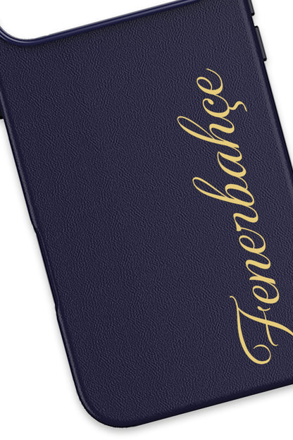 Fenerbahçe Gold El Yazı Deri Magsafe Telefon Kılıfı