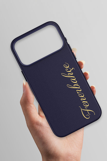 Fenerbahçe Gold El Yazı Deri Magsafe Telefon Kılıfı