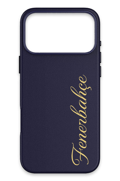 Fenerbahçe Gold El Yazı Deri Magsafe Telefon Kılıfı