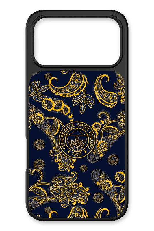 Fenerbahçe Şal Desenli Cam Telefon Kılıfı