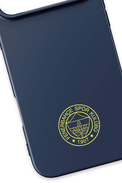 Fenerbahçe Sarı Arma Lacivert Silikon Telefon Kılıfı