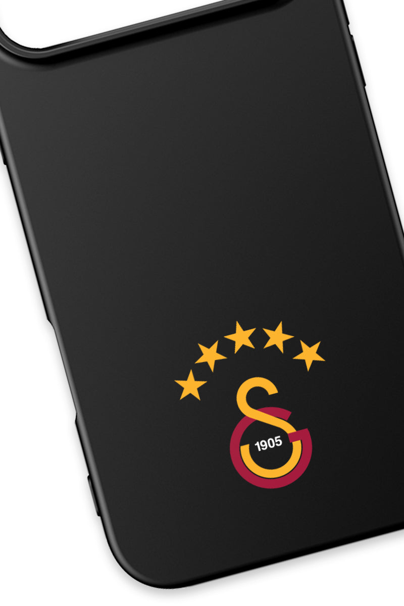 Galatasaray 5 Yıldız Arma Siyah Silikon Telefon Kılıfı
