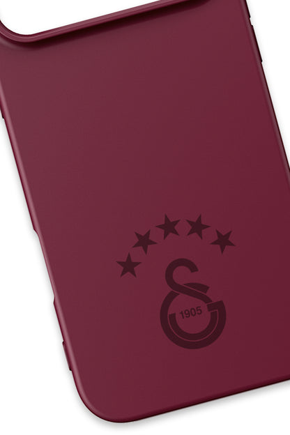 Galatasaray 5 Yıldız Bordo Silikon Telefon Kılıfı
