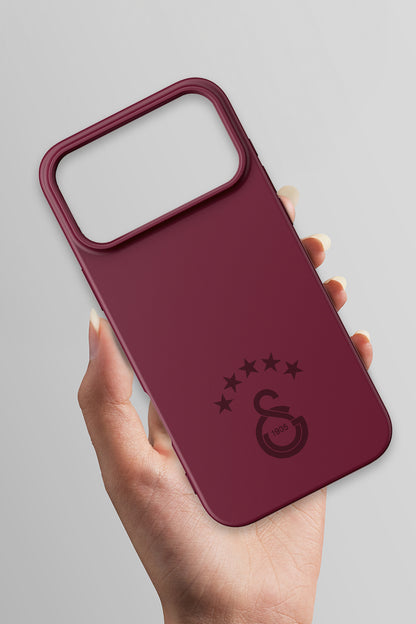 Galatasaray 5 Yıldız Bordo Silikon Telefon Kılıfı