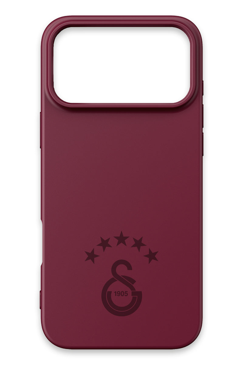 Galatasaray 5 Yıldız Bordo Silikon Telefon Kılıfı