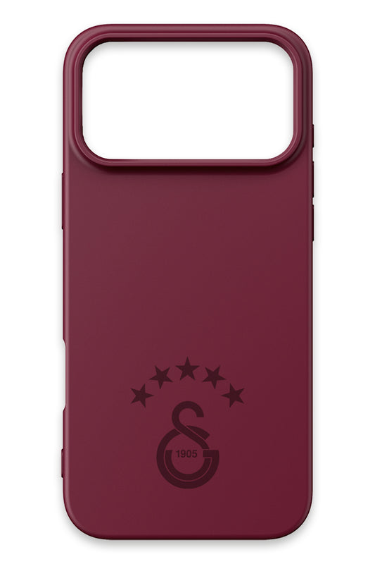 Galatasaray 5 Yıldız Bordo Silikon Telefon Kılıfı