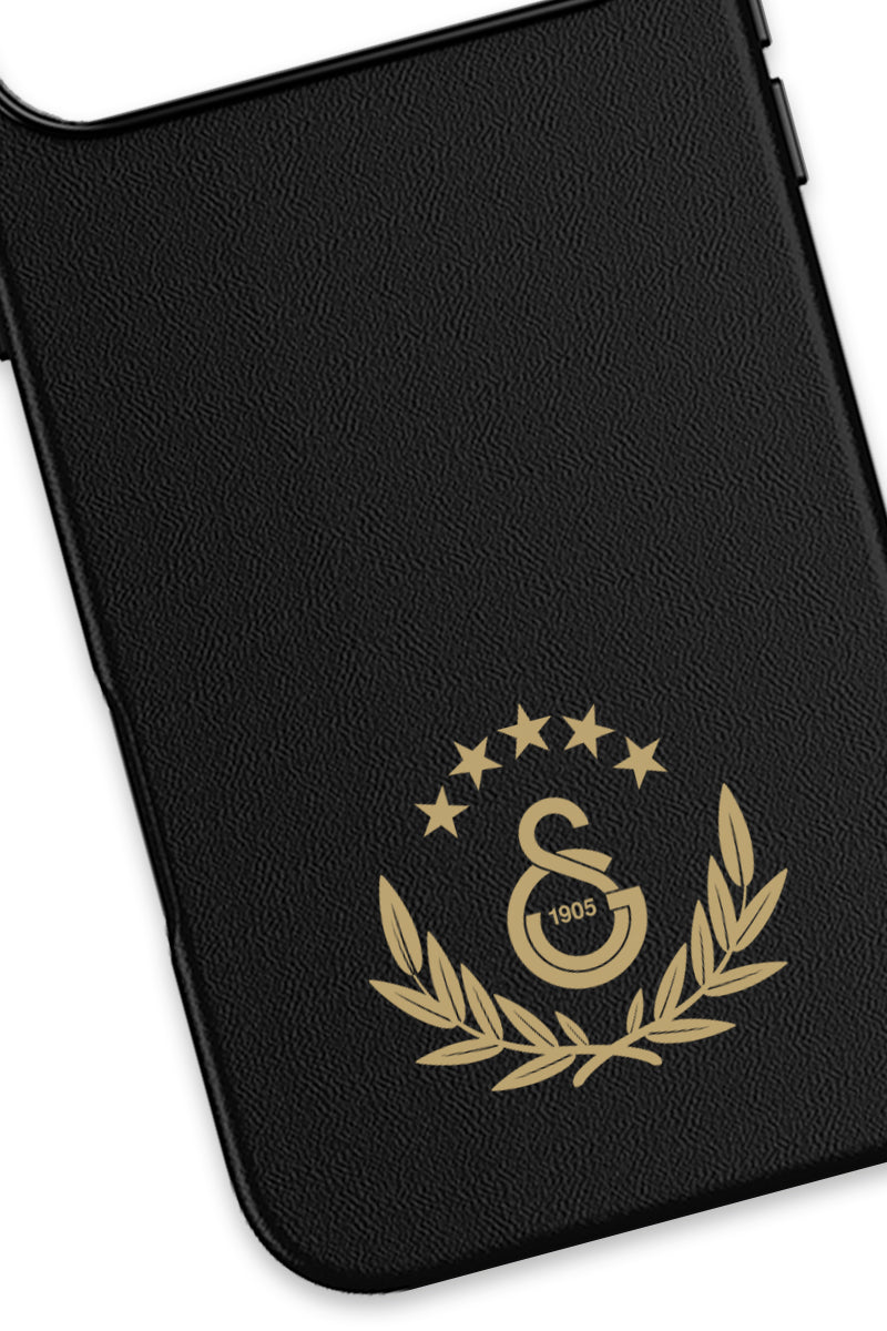 Galatasaray 5 Yıldız Gold Arma Deri Magsafe Telefon Kılıfı