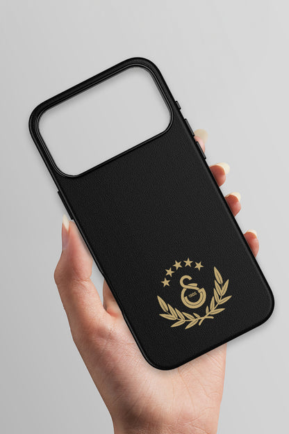 Galatasaray 5 Yıldız Gold Arma Deri Magsafe Telefon Kılıfı