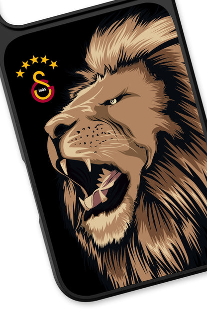 Galatasaray Aslan Gibi Kükre Cam Telefon Kılıfı