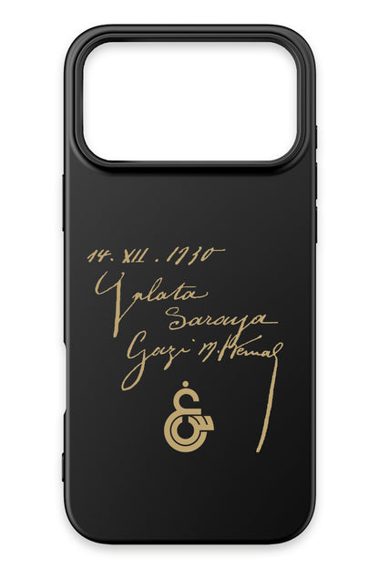 Galatasaray Atatürk İmza Siyah Silikon Telefon Kılıfı