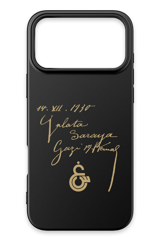 Galatasaray Atatürk İmza Siyah Silikon Telefon Kılıfı