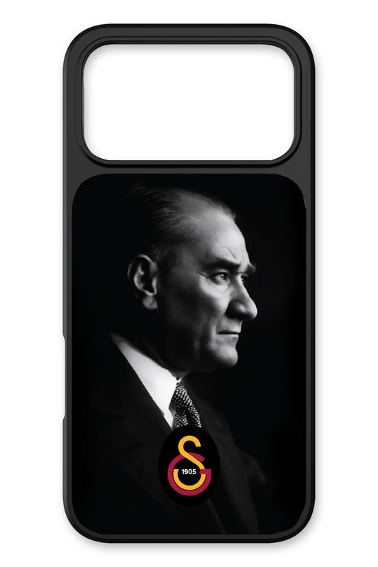 Galatasaray Büyük Atatürk Cam Telefon Kılıfı