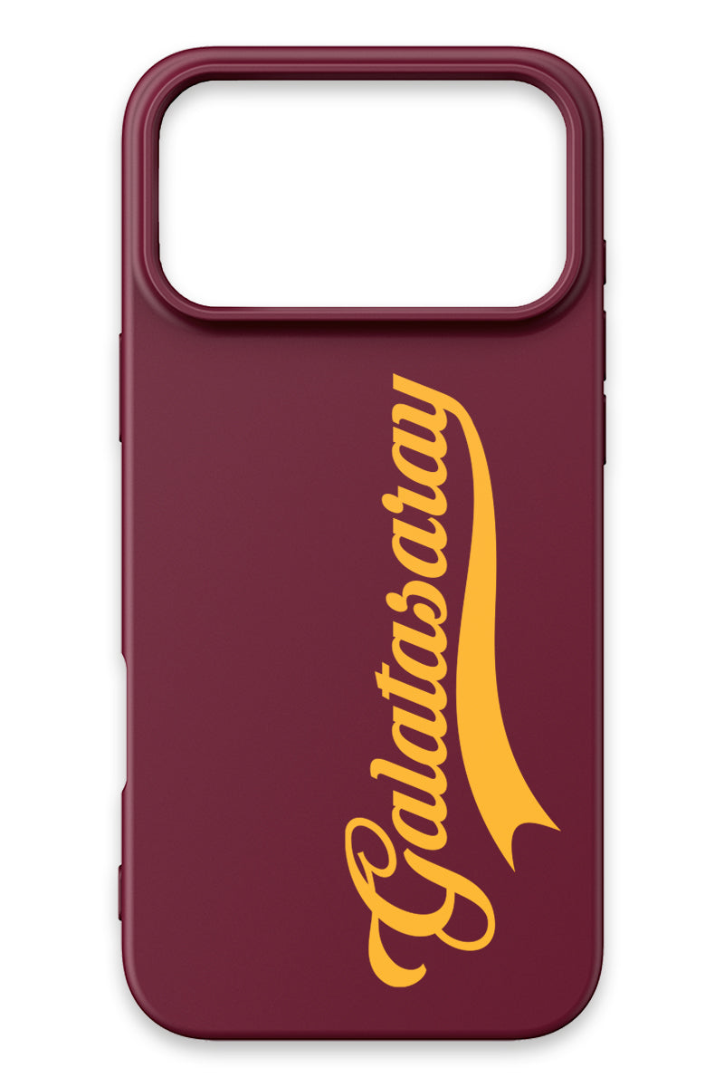 Galatasaray El Yazı Bordo Silikon Telefon Kılıfı