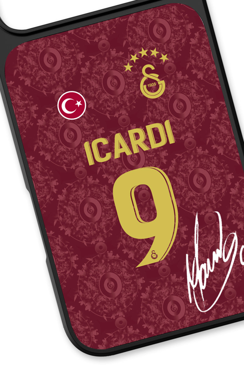 Galatasaray Mauro Icardi 3. Forma İmzalı Cam Telefon Kılıfı